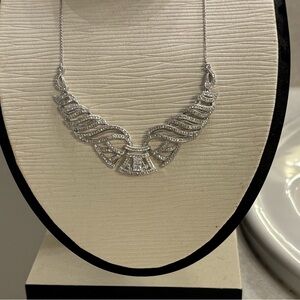 Eliot Danori Silver Necklace with Crystal Details